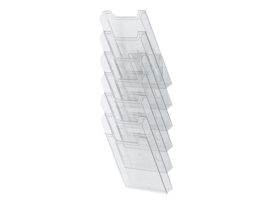 1 Trieur mural transparent 6 compartiments A4 vertical