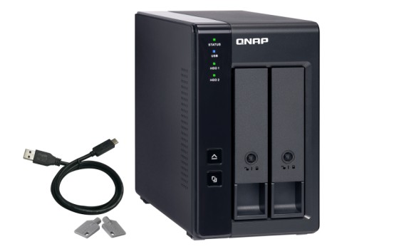 QNAP TR-002 2 Bay USB Type-C Direct Attached Storage with Hardware RAID