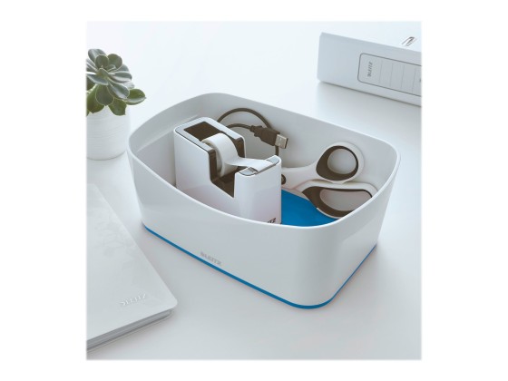 1 Boîte de rangement mybox petit blanc/bleu