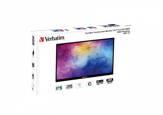 Verbatim 49592 écran plat de PC 39,6 cm (15.6") 1920 x 1080 pixels Full HD LCD Écran tactile Noir