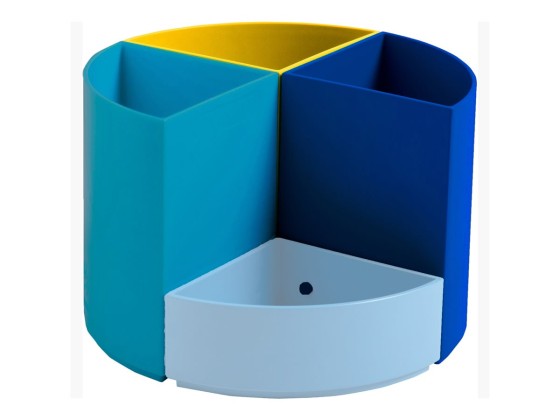 1 Pot à crayons Quarter Bee Blue couleurs assorties
