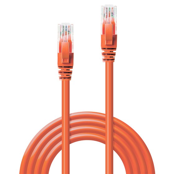 LINDY Cat.6 UTP Cable Orange 1m