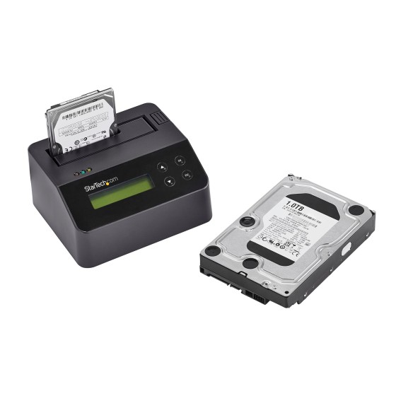 StarTech.com Effaceur de disque dur SATA 2,5"/3,5" avec fonctionnalité de station d'accueil - Autonome avec support pour 4Kn (SDOCK1EU3P2) - Effaceur de disque dur - 2.5" / 3.5" - SATA 6Gb/s - noir - pour P/N: SVA12M5NA