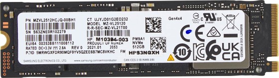 HP 512Go PCIe-4x4 NVMe M.2 SSD