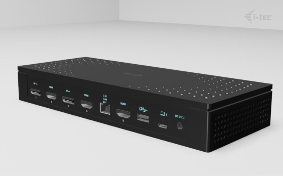 I-TEC Universal 5x 4K Display DS 5x 4K 2x DP 3x HDMI 1x 2.5GLAN 2x USB-C Gen.2 3x USB 3.2 Gen.2 1x Audio/Mic Jack PD 100W KL