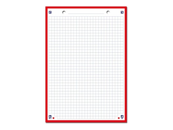 1 Bloc 30 feuilles de fiches bristol rouge A5 5x5