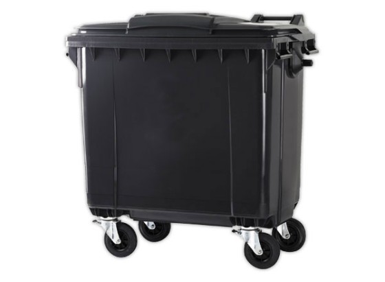 1 Container pour collecte et tri des déchets 770 L à roulettes