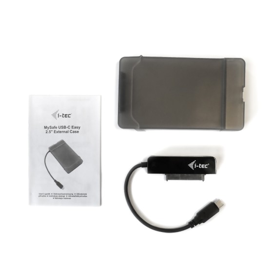 I-TEC USB-C Advance My Safe Easy Case 6.4cm 2.5p external hard disk case for SATA HDD SSD USB-C 3.1 10Gbps compatible with TB3
