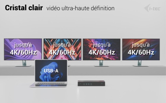 I-TEC Universal 5x 4K Display DS 5x 4K 2x DP 3x HDMI 1x 2.5GLAN 2x USB-C Gen.2 3x USB 3.2 Gen.2 1x Audio/Mic Jack PD 100W KL