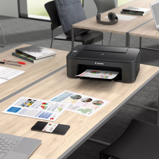 Canon PIXMA TS3350 - Imprimante multifonctions - couleur - jet d'encre - 216 x 297 mm (original) - A4/Legal (support) - jusqu'à 7.7 ipm (impression) - 60 feuilles - USB 2.0, Wi-Fi(n) - noir