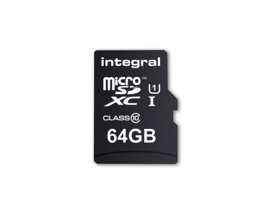 Integral UltimaPro - Carte mémoire flash (adaptateur microSDXC vers SD inclus(e)) - 64 Go - UHS Class 1 / Class10 - microSDXC UHS-I