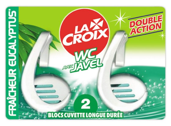 1 Boite de 2 blocs cuvette javel La croix parfum eucalyptus