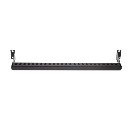 StarTech.com 1U Rack Mountable Cable Lacing Bar w/Adjustable Depth, Cable Support Guide For Organized 19" Racks/Cabinets, Horizontal Cable Guide For Patch Panels/Switches/PDUs - Barres de guidage pour câbles en rack (horizontal) - noir - 1U - 19"