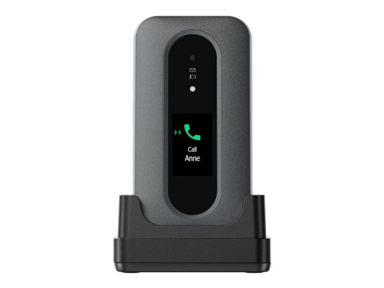 DORO Leva L30 - 4G téléphone de service - RAM 64 Mo / Mémoire interne 128 Mo - microSD slot - écran LCD (TFT) - 320 x 240 pixels (60 Hz) - rear camera 2 MP - blanc et noir