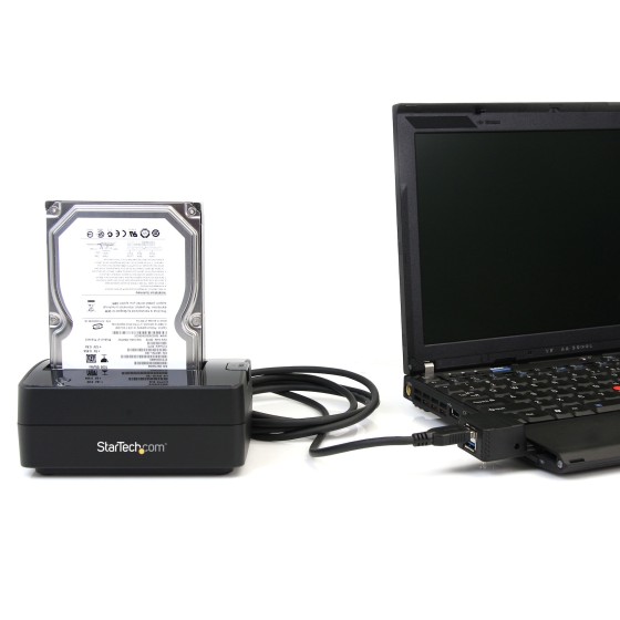 StarTech.com Station d'accueil pour Disque Dur SATA / SSD 2,5" ou 3,5" avec USB 3.0 - Station d'accueil HDD - baies : 1 - 2.5", 3.5" - SATA 3Gb/s - USB 3.0 - noir - pour P/N: PEXUSB3S24, PEXUSB3S44V, SVA12M2NEUA, SVA12M5NA, USBDUP15, USBDUPE115, USBDUPE17