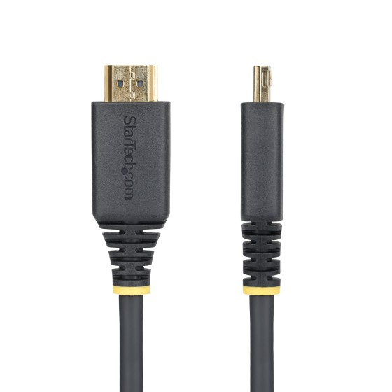 StarTech.com 6ft High Speed HDMI Cable w/Gripping Connectors, 4K 60Hz - High speed - câble HDMI avec Ethernet - HDMI mâle pour HDMI mâle - 1.8 m - blindé - noir - support pour 4K60Hz, support pour 2K144Hz, support 1080 p 240 Hz, sans halogène, passif
