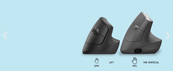 Logitech Lift souris Bureau Droitier RF sans fil + Bluetooth Optique 4000 DPI