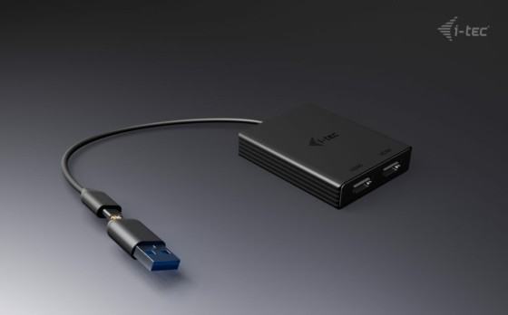 I-TEC USB-A/USB-C Dual 4K DP Video Adapter 2x 4K DP Display Adapter with DisplayLink Chip 6950