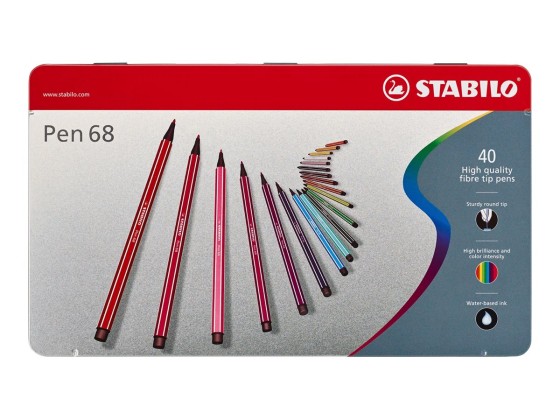 1 Boite de 40 Feutres de dessin STABILO Pen 68  décor premium