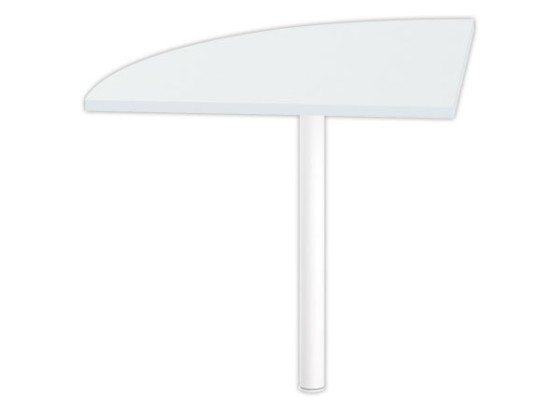 1 Angle liaison bureau 1 pied gris/blanc