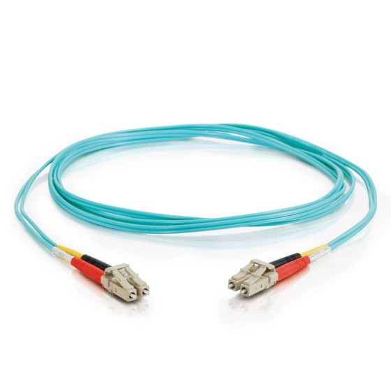 C2G LC-LC 10Gb 50/125 OM3 Duplex Multimode PVC Fiber Optic Cable (LSZH) - Câble réseau - LC multi-mode (M) pour LC multi-mode (M) - 10 m - fibre optique - duplex - 50 / 125 microns - OM3 - sans halogène - turquoise
