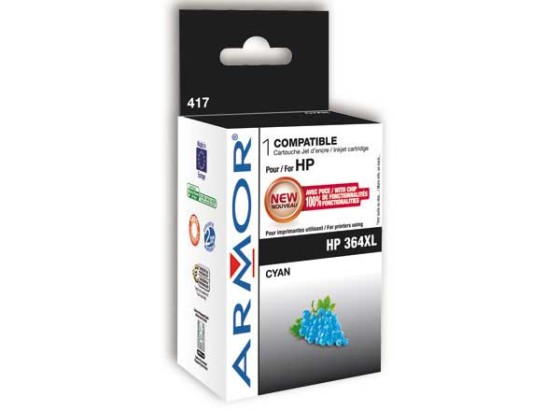 1 Cartouche d'encre ARMOR cyan compatible HP 364XL