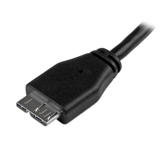 StarTech.com Câble Micro USB 3.0 slim de 3m - Cordon USB A vers Micro B - Câble USB de charge / synchronisation - M/M - Noir - Câble USB - Micro-USB de type B (M) pour USB type A (M) - USB 3.0 - 3 m - moulé - noir - pour P/N: S2510BU33PW, S251BMU3FP, S251
