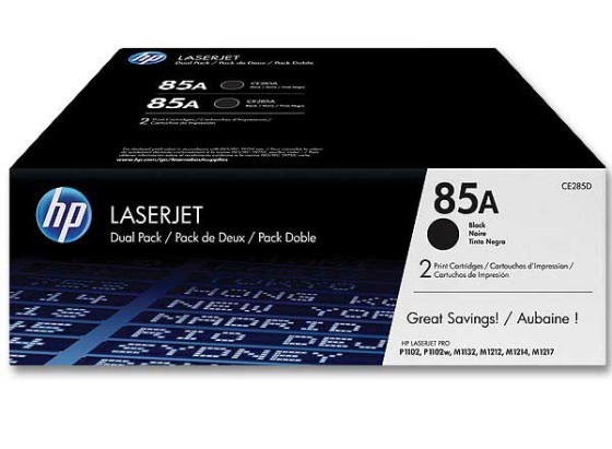 HP 85A 2-pack Black Original LaserJet Toner Cartridges