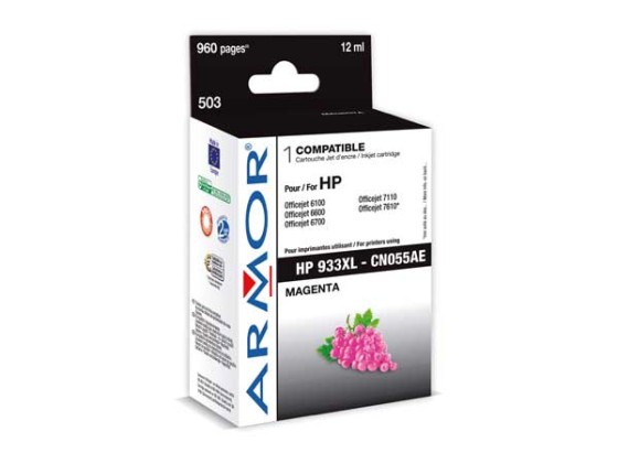 1 Cartouche d'encre ARMOR magenta compatible HP 933XL