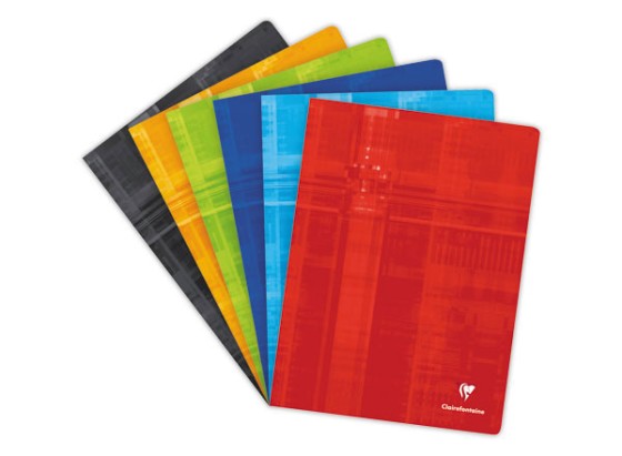 1 Cahier piqué 24x32 cm 96 pages petits carreaux -  couleur aléatoire