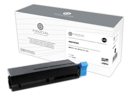 1 Toner FIDUCIAL équiv. OKI 44574702 noir