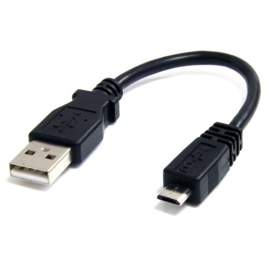 StarTech.com Câble Micro USB 15 cm - A vers Micro B - USB 2.0 - Noir - 1x USB A Mâle, 1x USB Micro B Mâle - 15cm - Câble USB - USB (M) pour Micro-USB de type B (M) - USB 2.0 - 15 cm - noir - pour P/N: PIB2M21, PIB2MS1, PIB2S31, USB2PCARBK, USB2PCARBKS, US