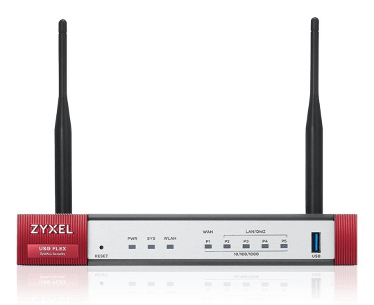 Zyxel ZyWALL USG FLEX 100AX - Firewall - avec pack de protection UTM de 1 an - 4 ports - 1GbE - Wi-Fi 6 - 2.4 GHz, 5 GHz - géré par le Cloud