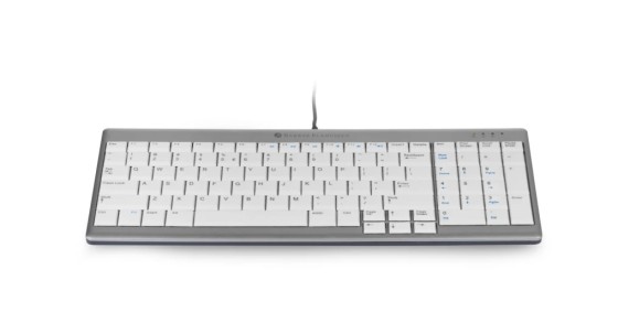 BakkerElkhuizen UltraBoard 960 clavier Bureau USB AZERTY Français Gris clair, Blanc