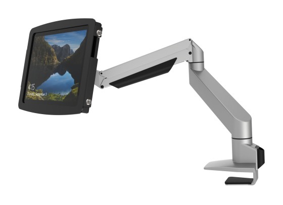 Compulocks Surface Pro 3-7 Bras telescopique articulé argenté avec boîtier Space Noir - Boîtier - Anti-vol - pour tablette - verrouillable - aluminium - Interface de montage : 100 x 100 mm - ordinateur de bureau, montrable sur bureau - pour Microsoft Surf