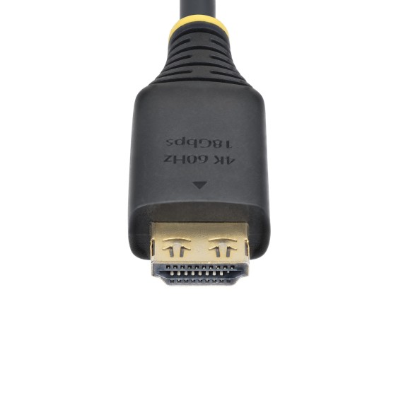 StarTech.com 6ft High Speed HDMI Cable w/Gripping Connectors, 4K 60Hz - High speed - câble HDMI avec Ethernet - HDMI mâle pour HDMI mâle - 1.8 m - blindé - noir - support pour 4K60Hz, support pour 2K144Hz, support 1080 p 240 Hz, sans halogène, passif