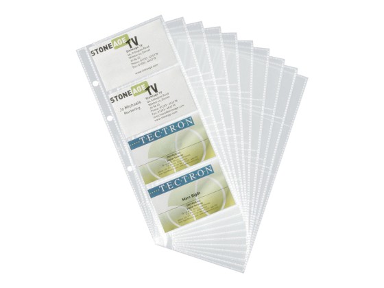 1 Sachet de 10 Pochettes cartes de visite pour classeur DURABLE Visifix petit format