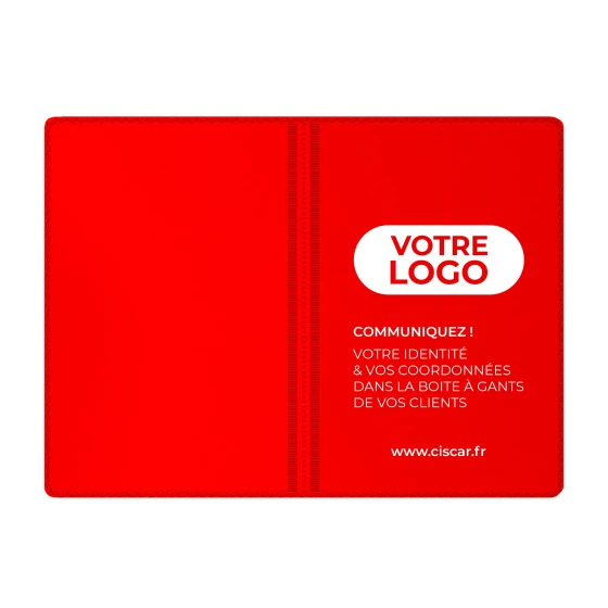 ETUIS CARTE GRISE SLIM GOMME 4 VOLETS - RECTO