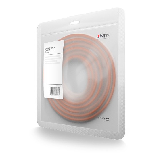 LINDY Cat.6 UTP Cable Orange 1m