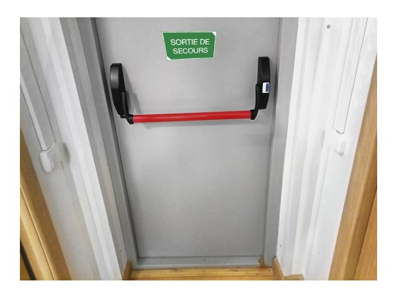 1 Panneau adhésif Sortie de Secours 20 cm - Vert