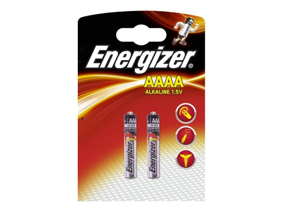 1 Blister de 2 Piles alcalines ENERGIZER Miniatures AAAA (1,5V)