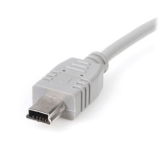 StarTech.com Câble USB 2.0 A vers Mini B de 15 cm - Cordon USB A vers USB Mini B - M/M - Câble USB - USB (M) pour mini USB type B (M) - USB 2.0 - 15 cm - gris - pour P/N: USB2002EXT2, USBEXTAA10BK, USBEXTAA3BK, USBEXTAA6BK, USBPLATE4