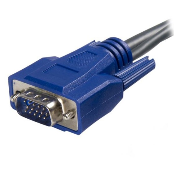 StarTech.com Cable KVM ultrafin 2 en 1 USB VGA - 1,8 m - Câble clavier / vidéo / souris (KVM) - USB, HD-15 (VGA) (M) pour HD-15 (VGA) (M) - 1.8 m - noir - pour P/N: SV1631DUSBU, SV1631DUSBUK, SV431DUSBU, SV831DUSBAU, SV831DUSBU, SV831DUSBUK