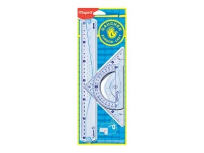 1 Kit de traçage 3 pièces GEOMETRIC, spécial gauchers, plastique recyclé
