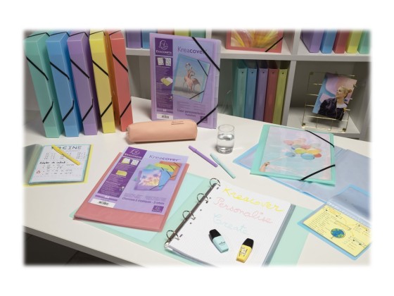 1 Protège-documents personnalisables Kreacover Pastel-20 poches - Assort