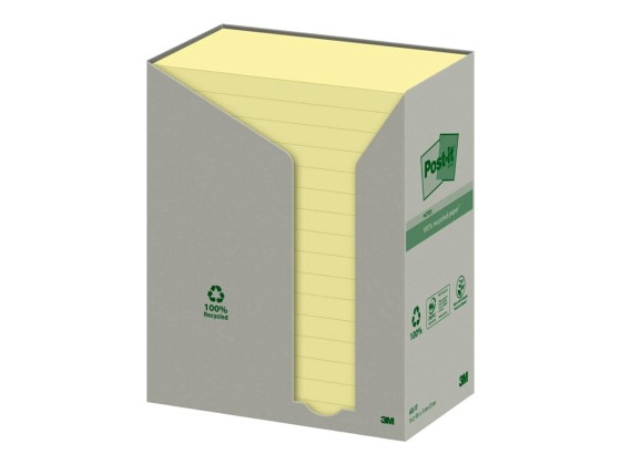 1 Lot de 16 Notes Post-it® Recyclées Jaunes