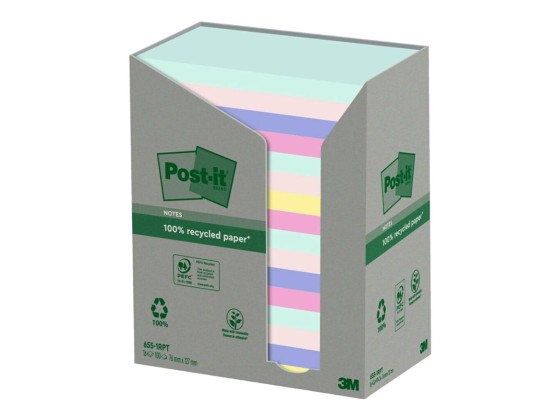 1 Lot de 16 Notes Recyclées Collection Nature, 76 x 127 mm