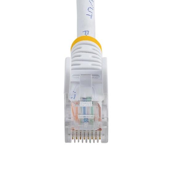 StarTech.com Câble réseau Cat5e UTP sans crochet de 1 m - Cordon Ethernet RJ45 anti-accroc - Câble patch Mâle / Mâle - Cordon de raccordement - RJ-45 (M) pour RJ-45 (M) - 1 m - UTP - CAT 5e - colonne montante, sans crochet - blanc
