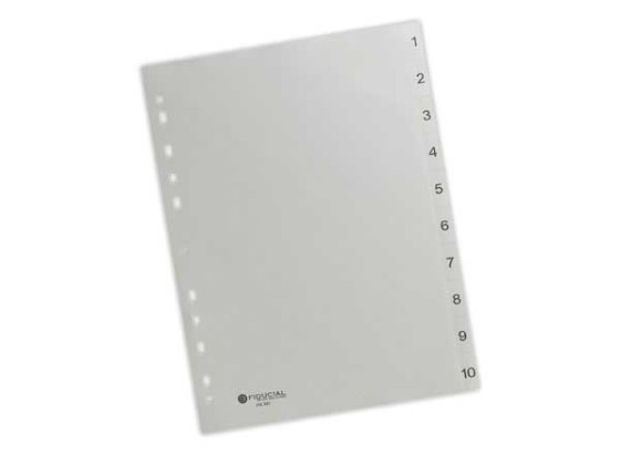 1 Jeu d'intercalaires numériques FIDUCIAL pour format A4 - 10 touches