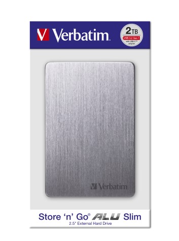 Verbatim Disque dur portable mince Store n Go ALU 1 To gris